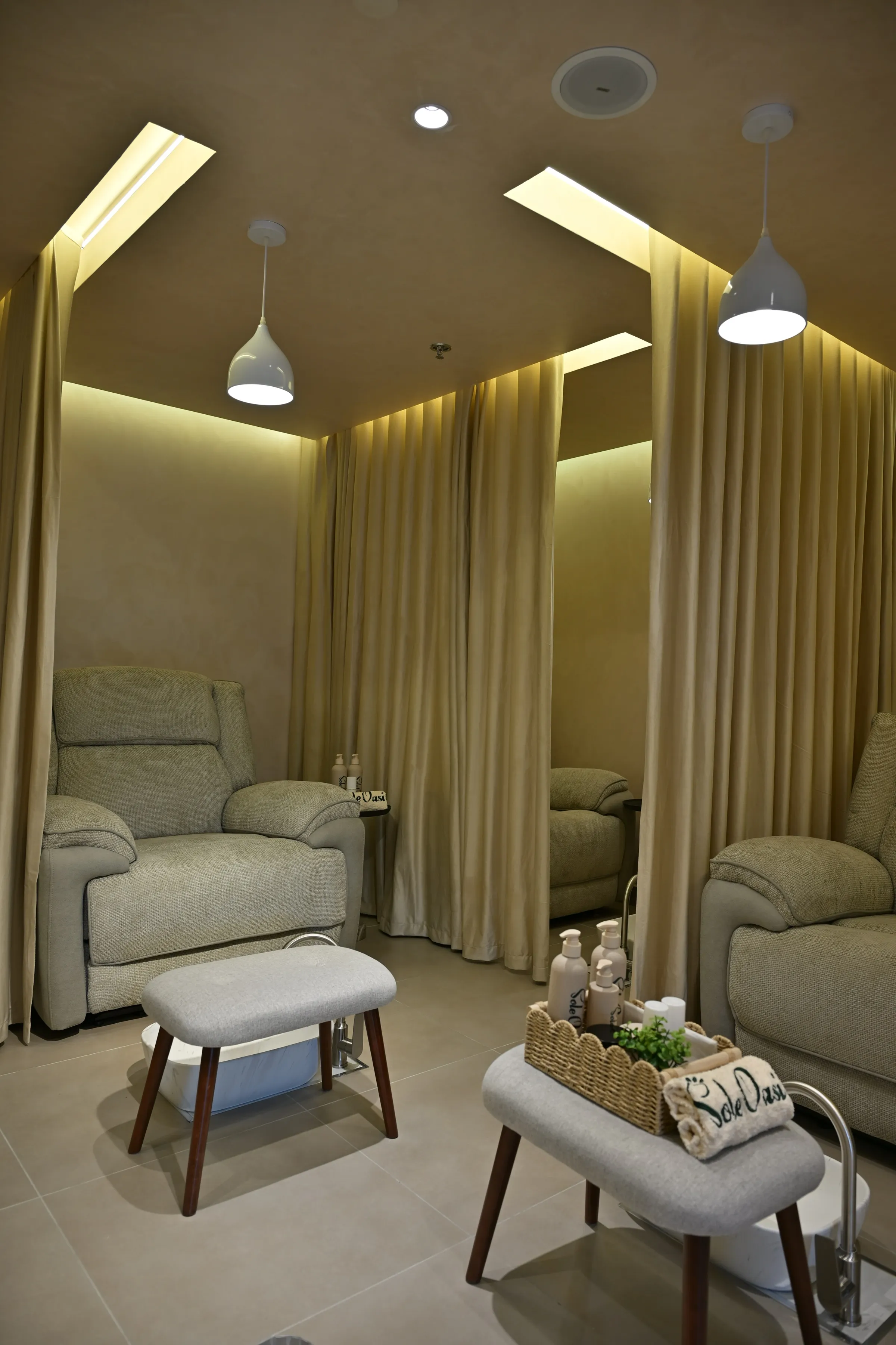 Private facial and massage treatment room